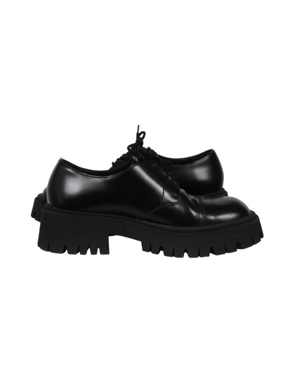 Balenciaga Mens Tractor Derbys US 10 EU 43 Black Leather Cunky Lace Ups - Picture 10 of 13